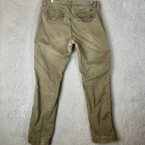 Vintage Aeropostale Pants Mens 33x32 Beige Cargo Paratrooper Drawstring Y2K - Picture 2 of 7